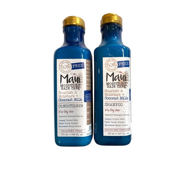 Maui Dry Hair Nourish Moisture Coconut Milk Shampoo Conditioner Set 19.5 Oz Each - Picture 1 of 5